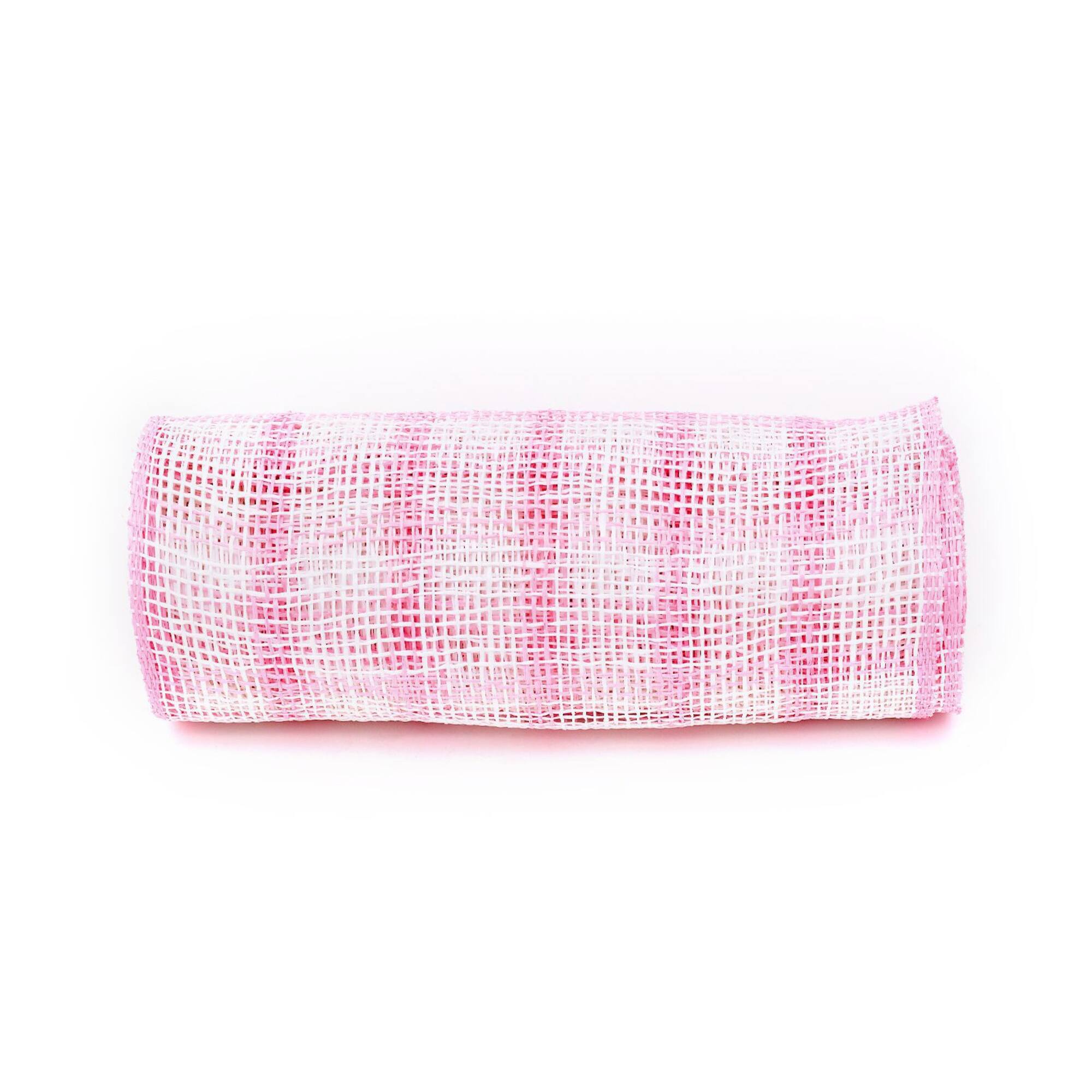 10" x 19ft. Pink & White Window Poly Burlap Mesh by Celebrate It™